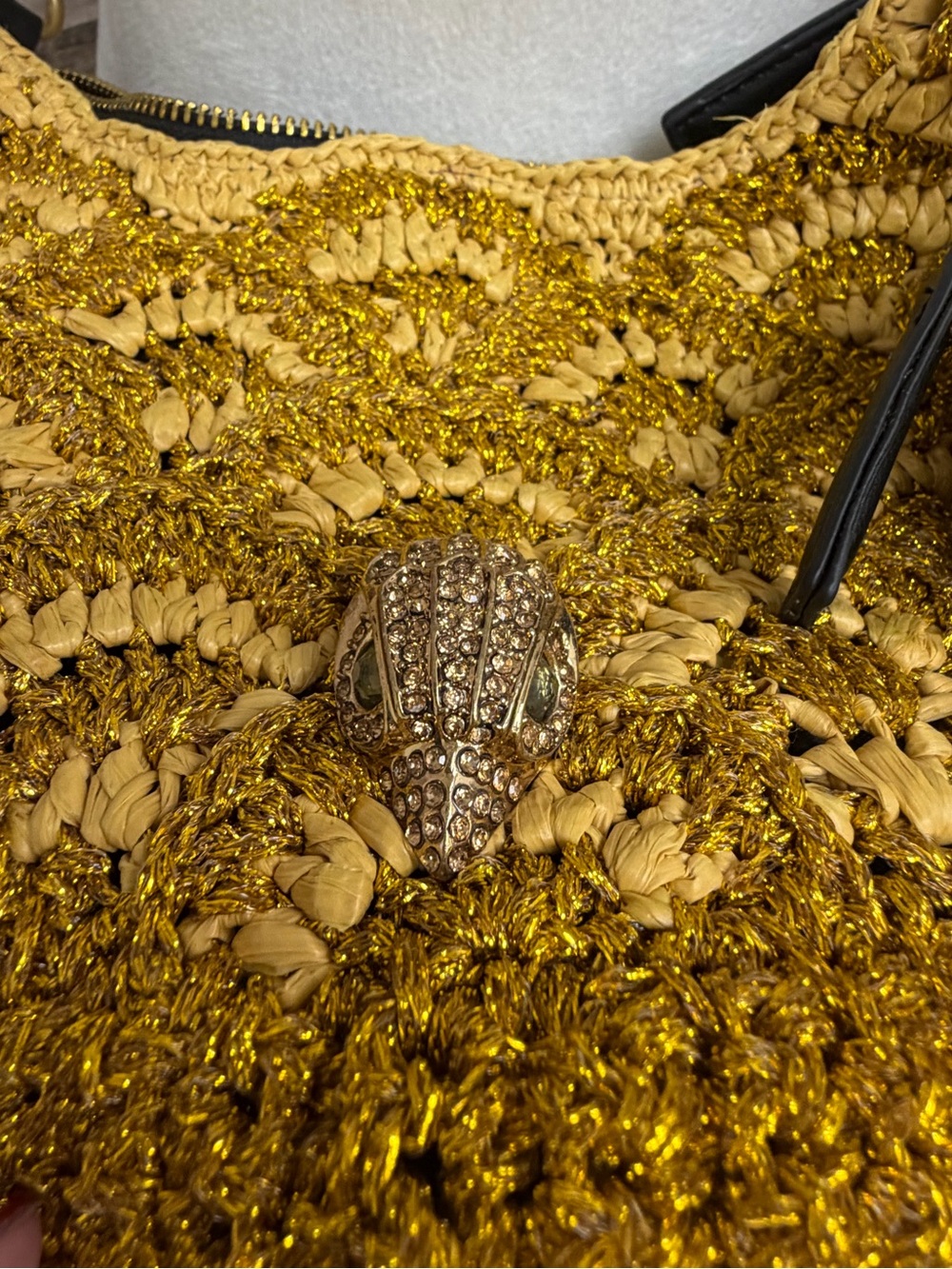 Kurt Geiger London Gold Metallic Crossbody OS - Picture 5 of 8